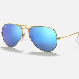 Ray-Ban Aviator Flash Lenses (blue and gold)